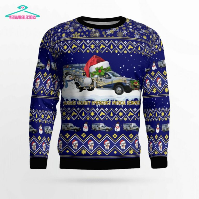 Hughes County EMS Ver 9 3D Christmas Sweater - This is your best picture man