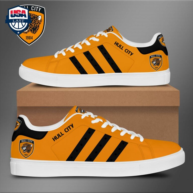 Hull City FC Black Stripes Stan Smith Low Top Shoes - Stand easy bro