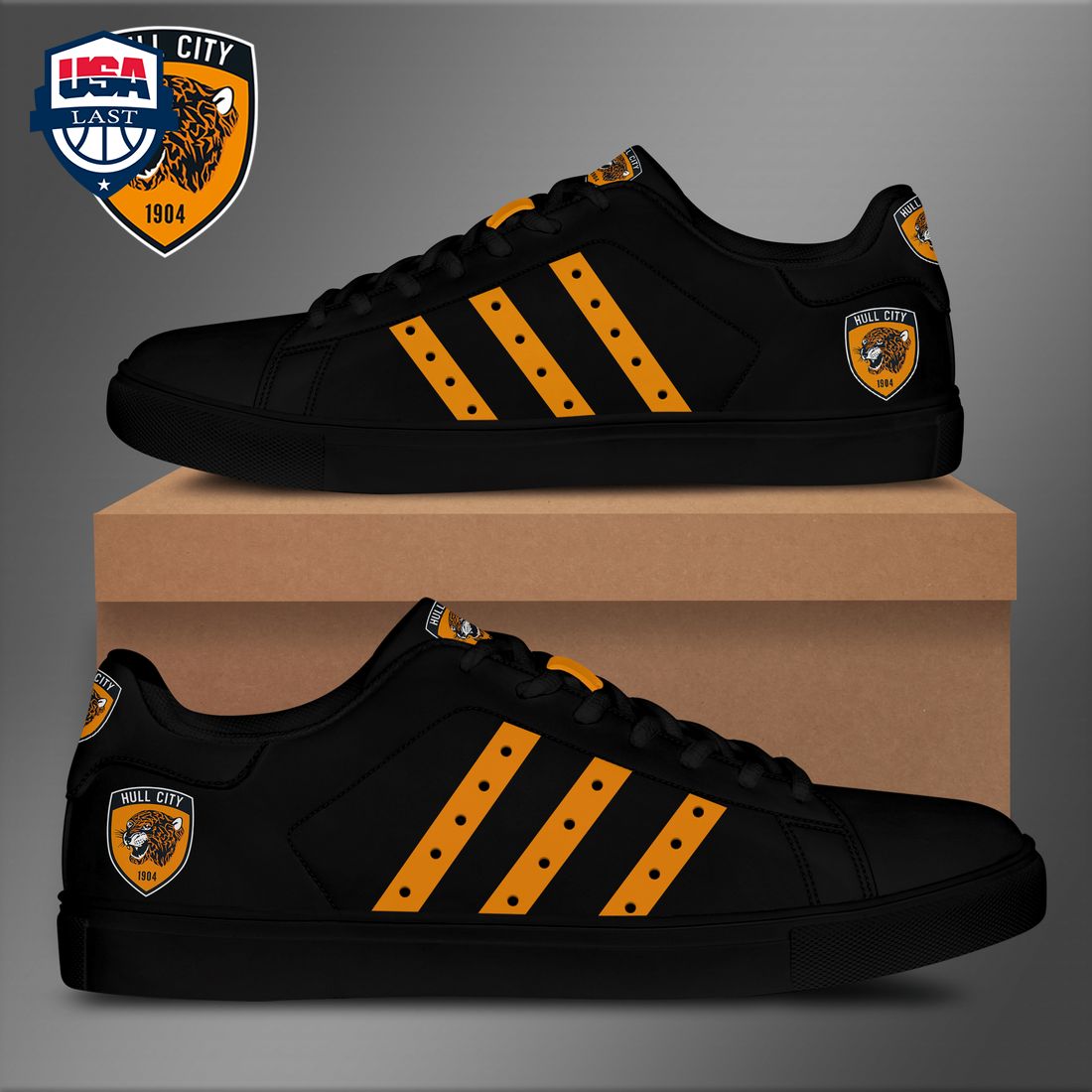 Hull City FC Orange Stripes Style 1 Stan Smith Low Top Shoes
