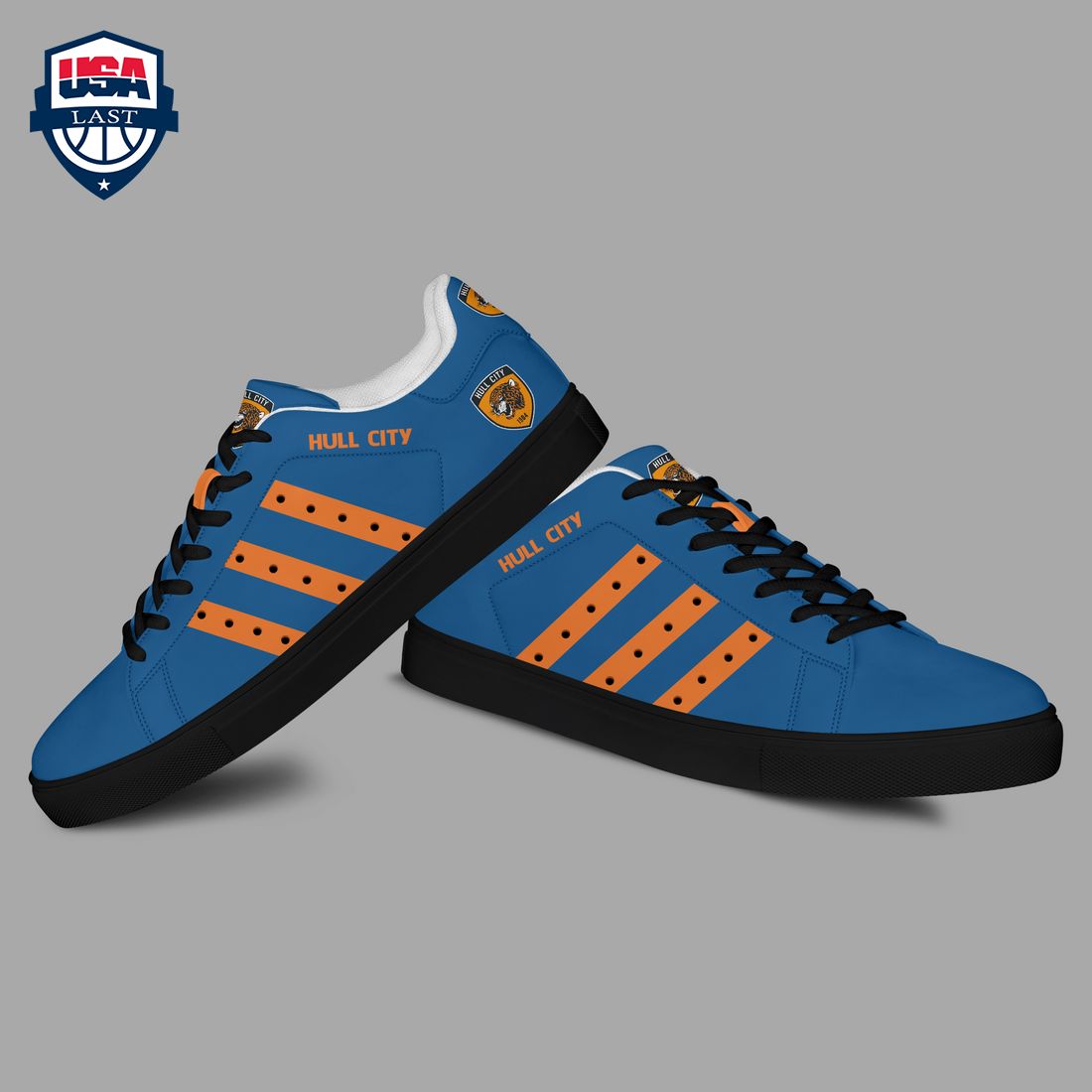 Hull City FC Orange Stripes Style 6 Stan Smith Low Top Shoes