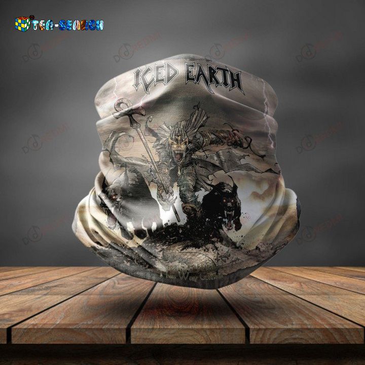 Luxury Iced Earth Something Wicked This Way Comes 3D Bandana Neck Gaiter