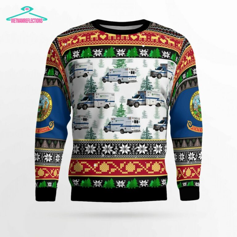 Idaho Ada County EMS 3D Christmas Sweater - Gang of rockstars