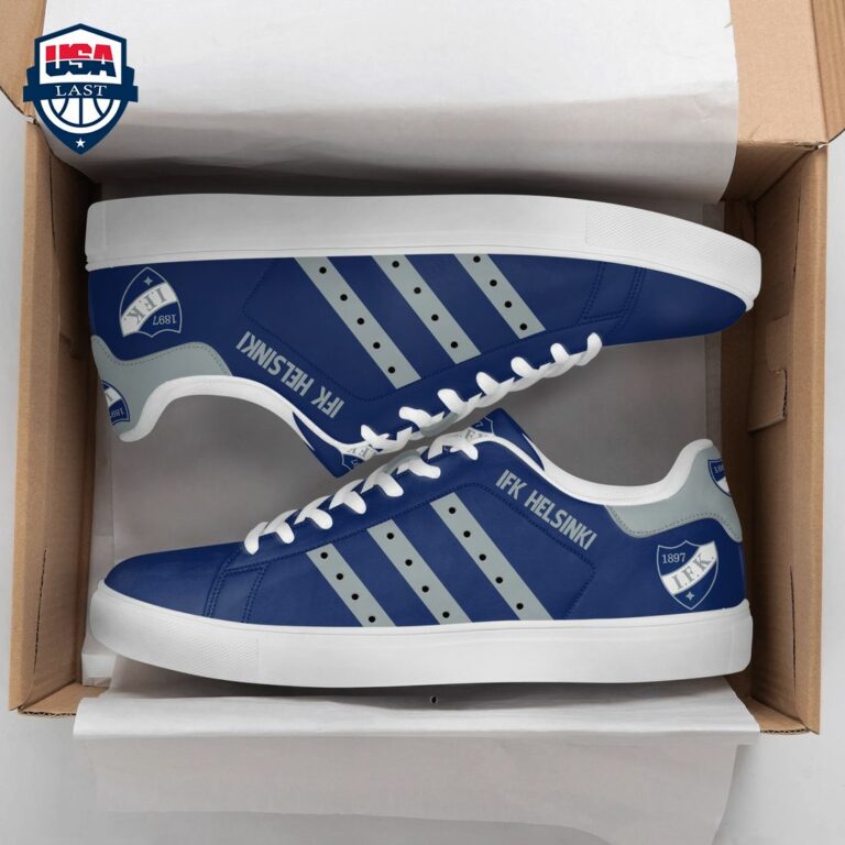 IFK Helsinki Grey StripesStan Smith Low Top Shoes - Looking so nice