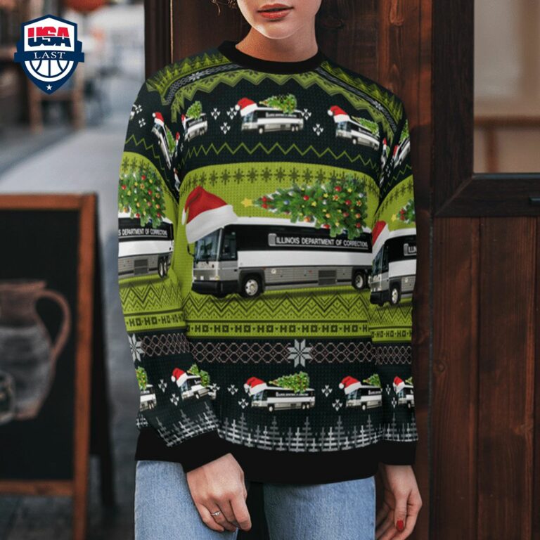 Illinois Department of Corrections 3D Christmas Sweater - Studious look