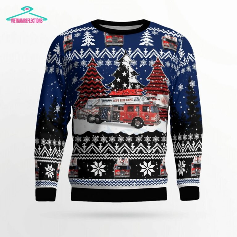 Indiana Hope Volunteer Fire Department 3D Christmas Sweater - Loving click