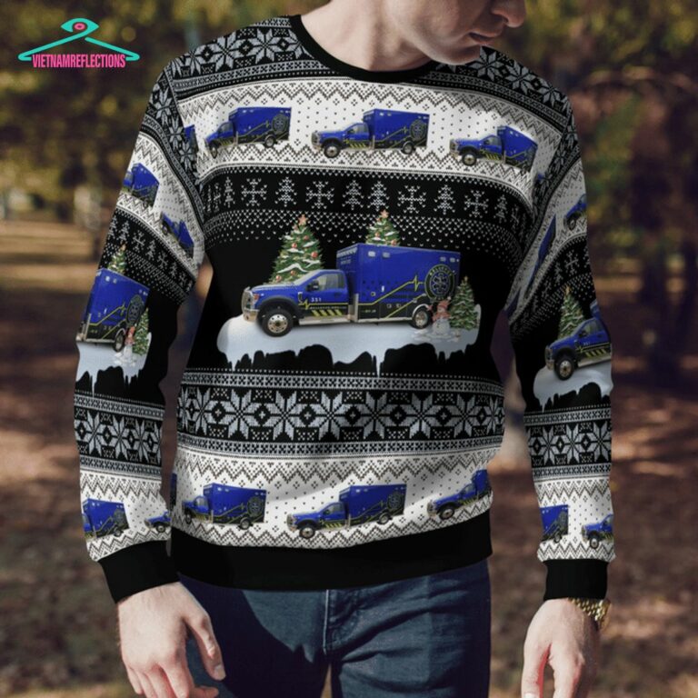 Iowa Bellevue EMS 3D Christmas Sweater - This is awesome and unique