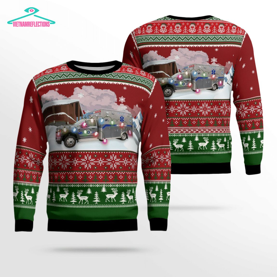 Iowa West Des Moines EMS 3D Christmas Sweater