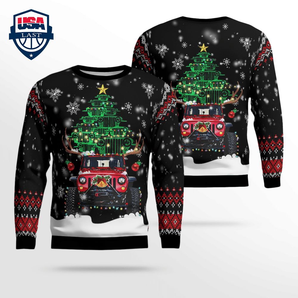 Jeep Christmas Tree 3D Christmas Sweater - Nice Pic