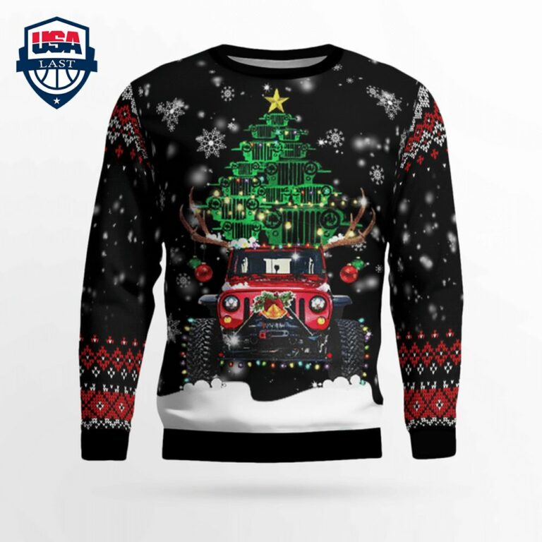 Jeep Christmas Tree 3D Christmas Sweater - Elegant picture.