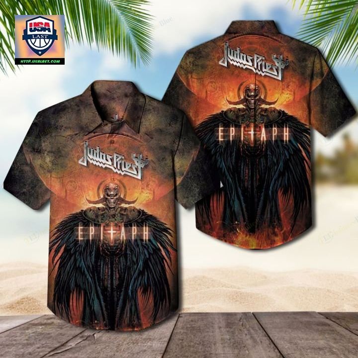 Judas Priest Epitaph Album Hawaiian Shirt - Radiant and glowing Pic dear