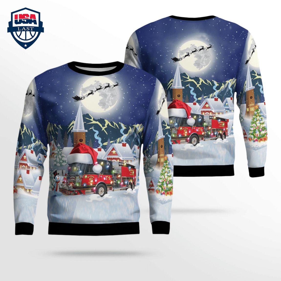 Kansas McPherson Fire Department Ver 2 3D Christmas Sweater