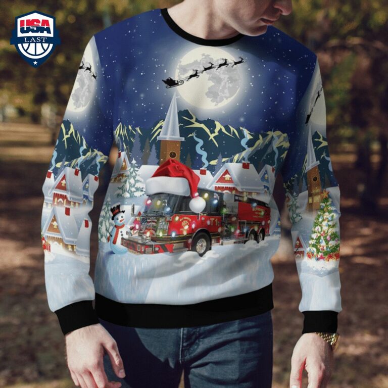 Kansas McPherson Fire Department Ver 2 3D Christmas Sweater - Wow, cute pie