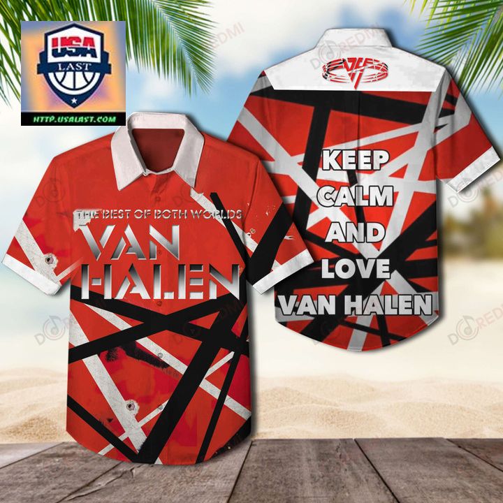 Excellent Keep Calm And Love Van Halen Hawaiian Shirt