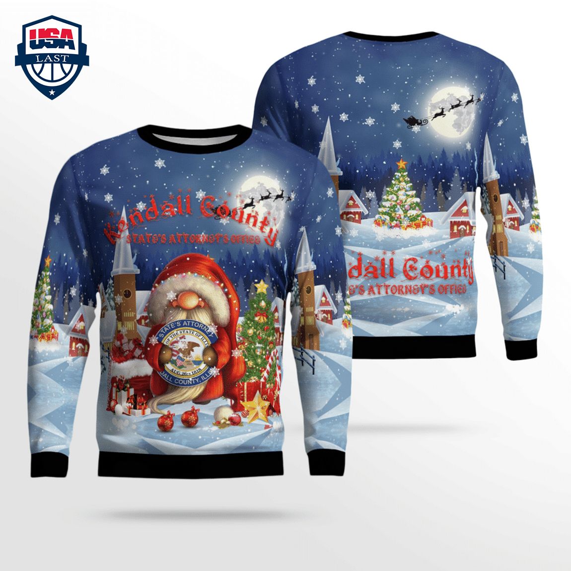 Kendall County State’s Attorney’s Office 3D Christmas Sweater