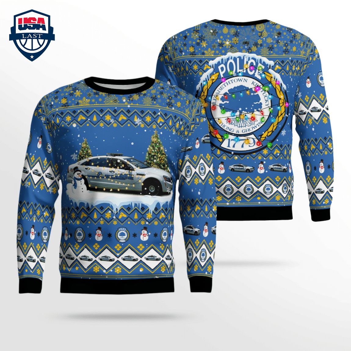 Kentucky Elizabethtown Police Department 3D Christmas Sweater