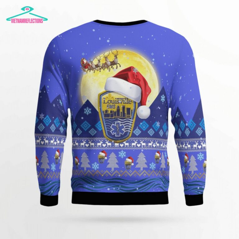 Kentucky Louisville Metro EMS 3D Christmas Sweater - Generous look