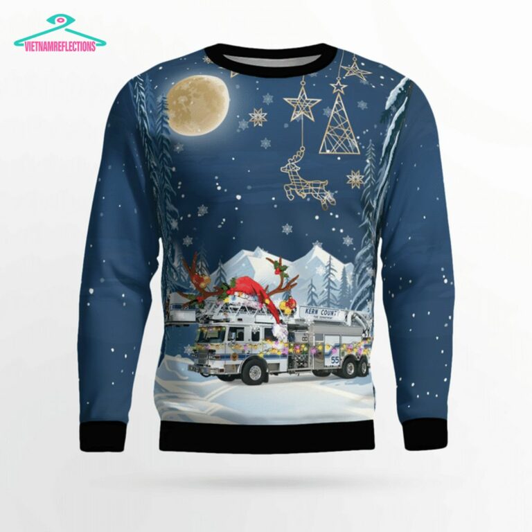 Kern County Fire Department Ver 2 3D Christmas Sweater - You look elegant man