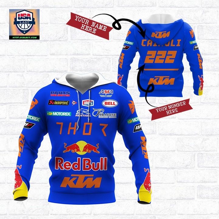 Where To Buy KTM Racing Custom Name And Number Blue 3D All Over Print Shirt