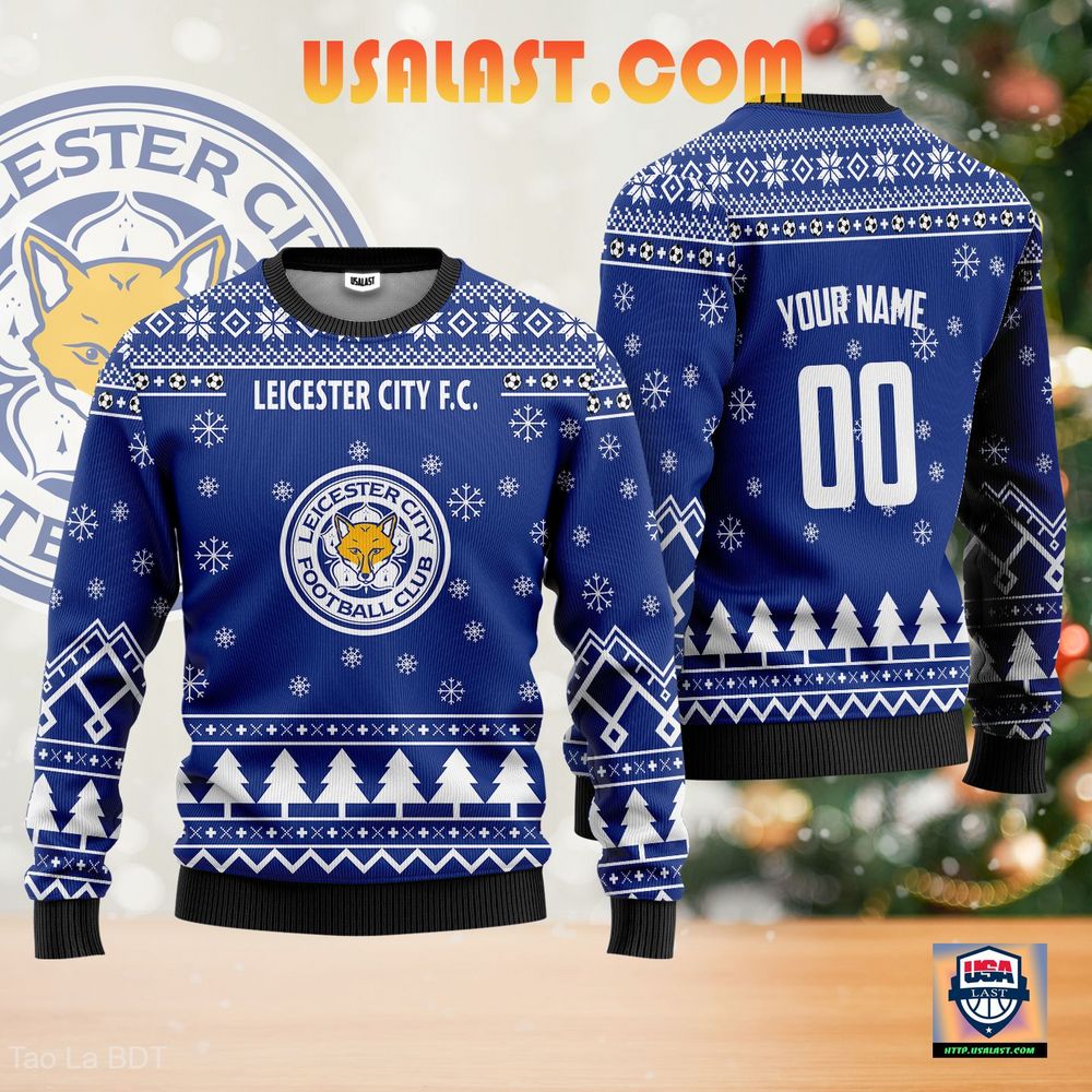 Limited Edition Leicester City F.C. Personalized Christmas Sweater