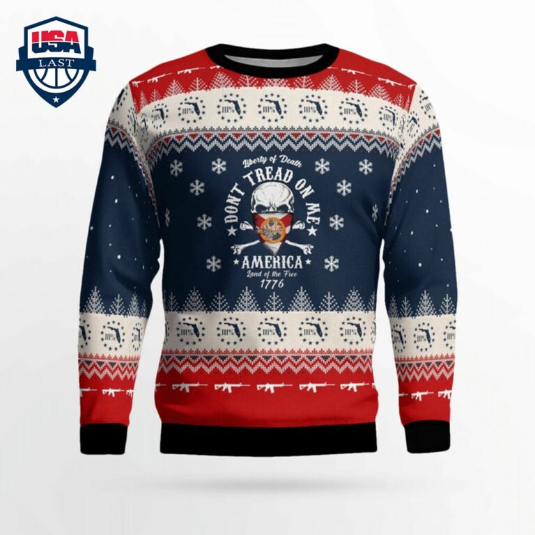 Liberty Of Death Don't Tread On Me 3D Christmas Sweater - Stand easy bro