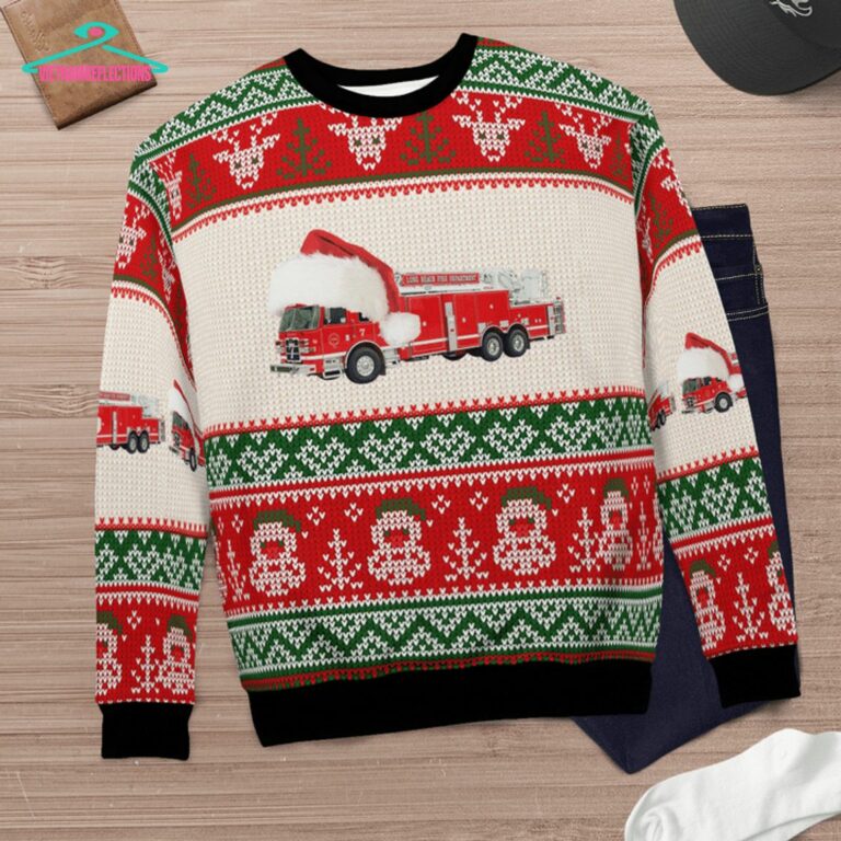 Long Beach Fire Department 3D Christmas Sweater - This place looks exotic.