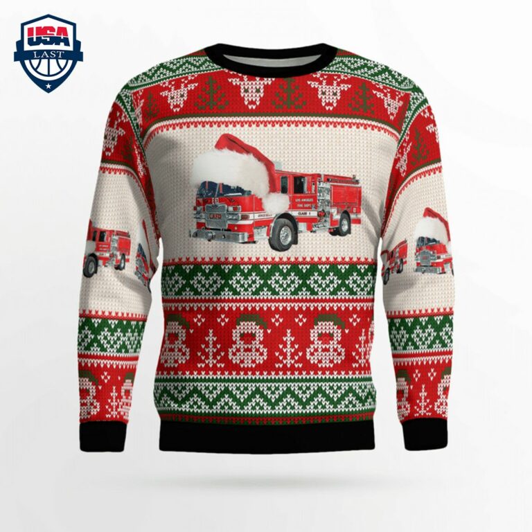 Los Angeles Fire Department 3D Christmas Sweater - You look so healthy and fit