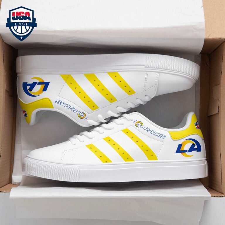 Los Angeles Rams Yellow Stripes Stan Smith Low Top Shoes - Rocking picture