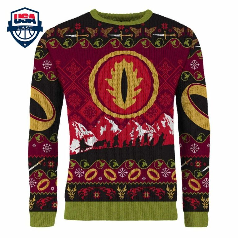 LOTR One Gold Ring Ugly Christmas Sweater - Selfie expert