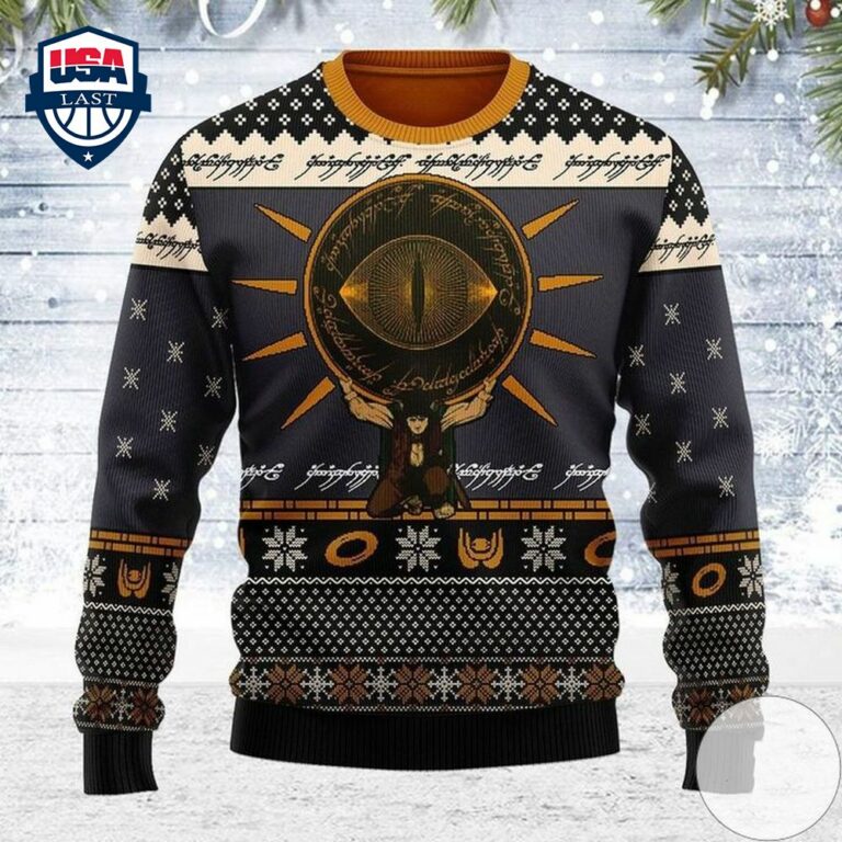 LOTR The Eye of Sauron Ugly Christmas Sweater - Studious look
