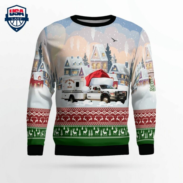 Louisiana New Orleans EMS 3D Christmas Sweater - You look so healthy and fit