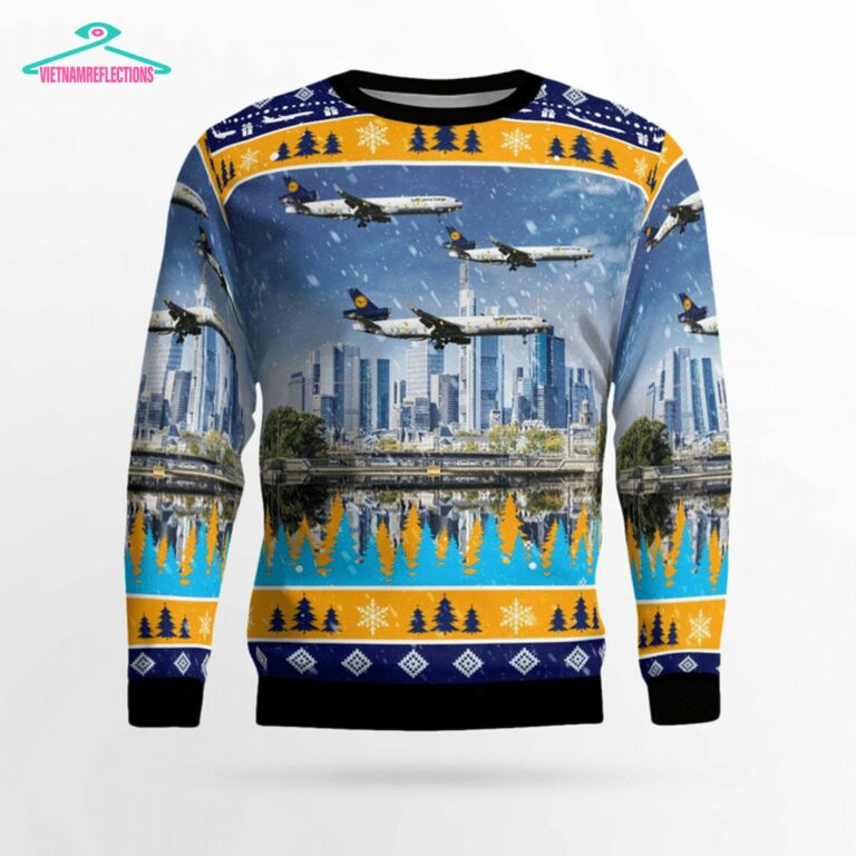 Lufthansa Cargo MD-11 3D Christmas Sweater - I like your dress, it is amazing