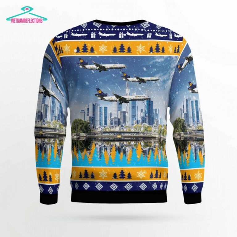 Lufthansa Cargo MD-11 3D Christmas Sweater - Oh my God you have put on so much!