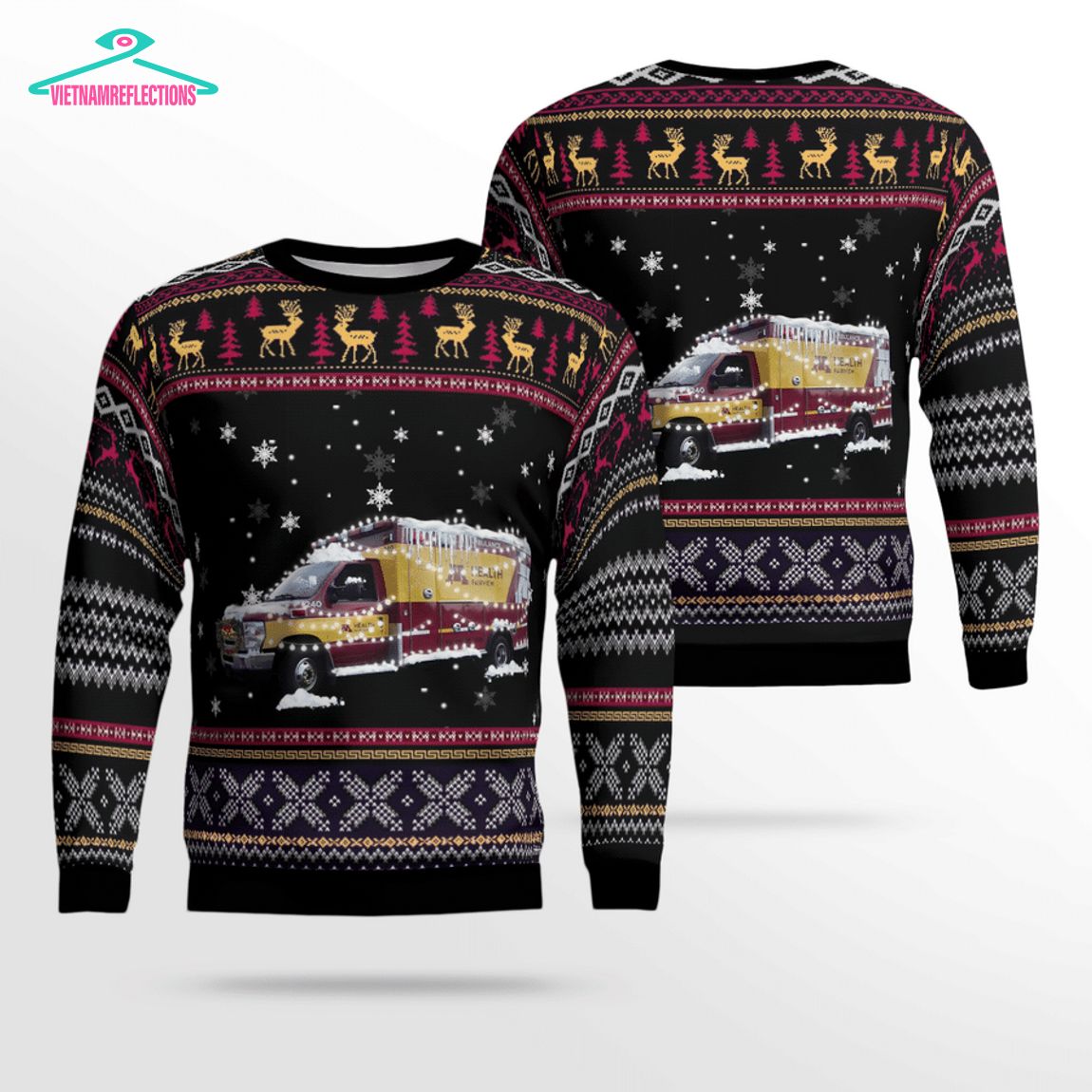 M Health Fairview EMS 3D Christmas Sweater - You look so healthy and fit