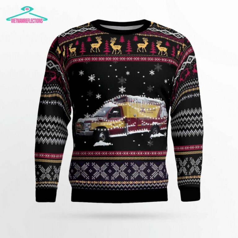 M Health Fairview EMS 3D Christmas Sweater - Generous look