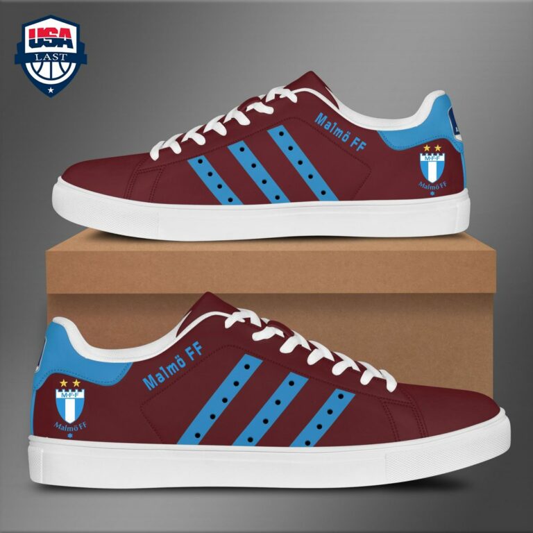 Malmo FF Aqua Blue Stripes Style 2 Stan Smith Low Top Shoes - Awesome Pic guys