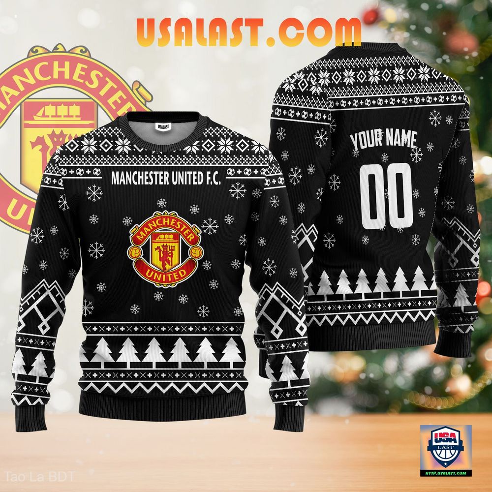 High Quality Manchester United FC Black Ugly Sweater