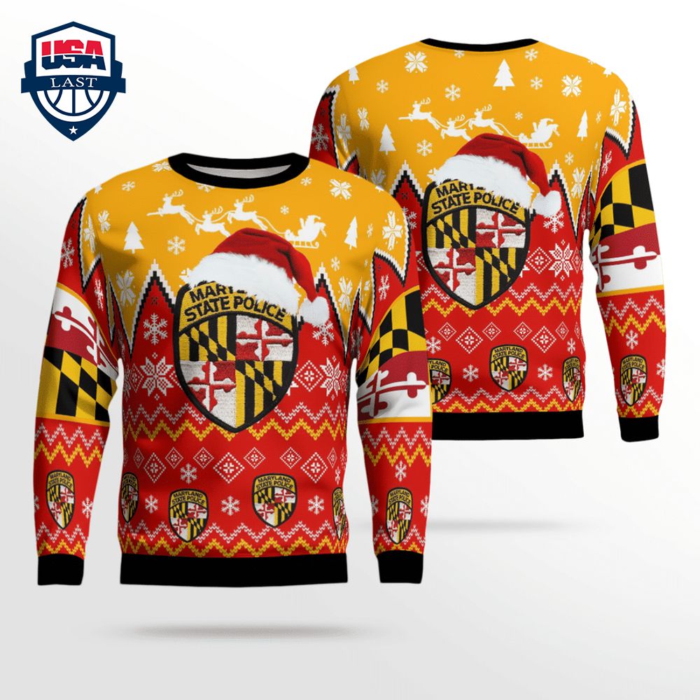 Maryland State Police 3D Christmas Sweater