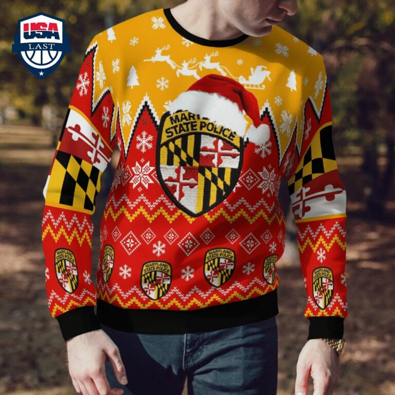 Maryland State Police 3D Christmas Sweater - Good one dear