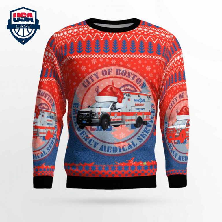 Massachusetts Boston EMS Ver 2 3D Christmas Sweater - Ah! It is marvellous