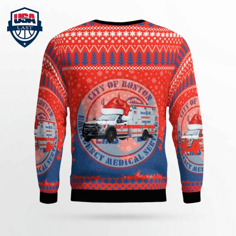 Massachusetts Boston EMS Ver 2 3D Christmas Sweater - Sizzling