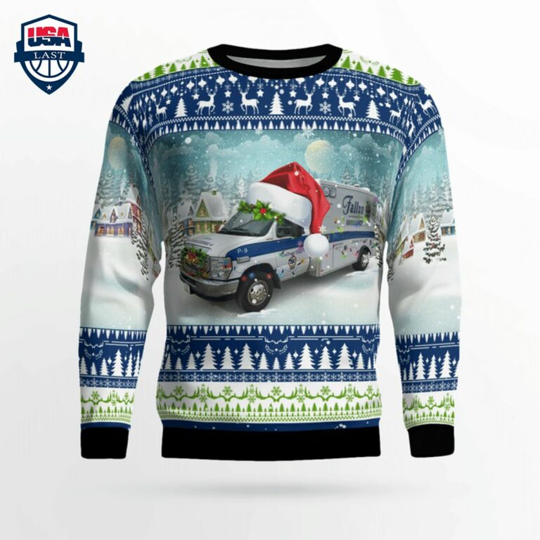 Massachusetts Fallon Ambulance Service 3D Christmas Sweater - Nice photo dude