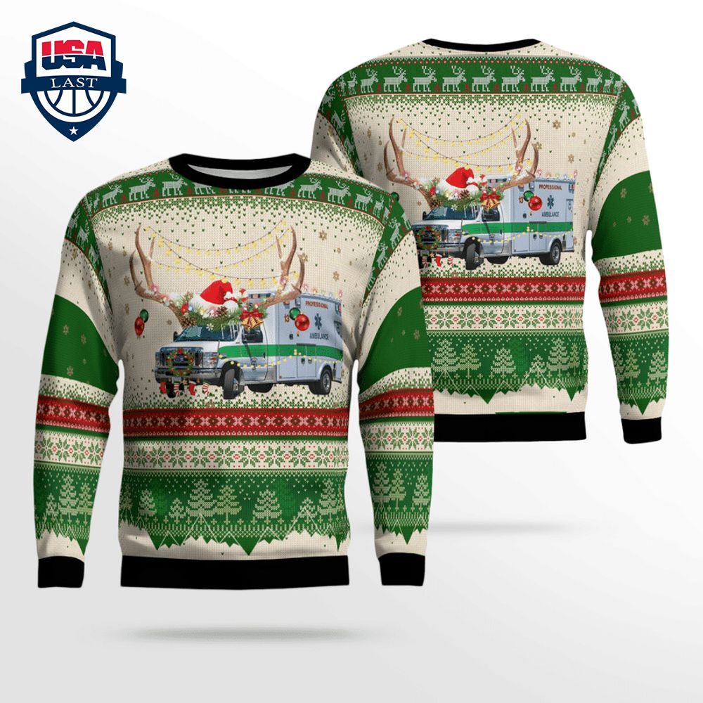 Massachusetts Pro EMS Ver 2 3D Christmas Sweater