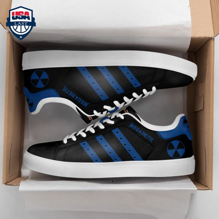 Megadeth Blue Stripes Style 2 Stan Smith Low Top Shoes - Cuteness overloaded
