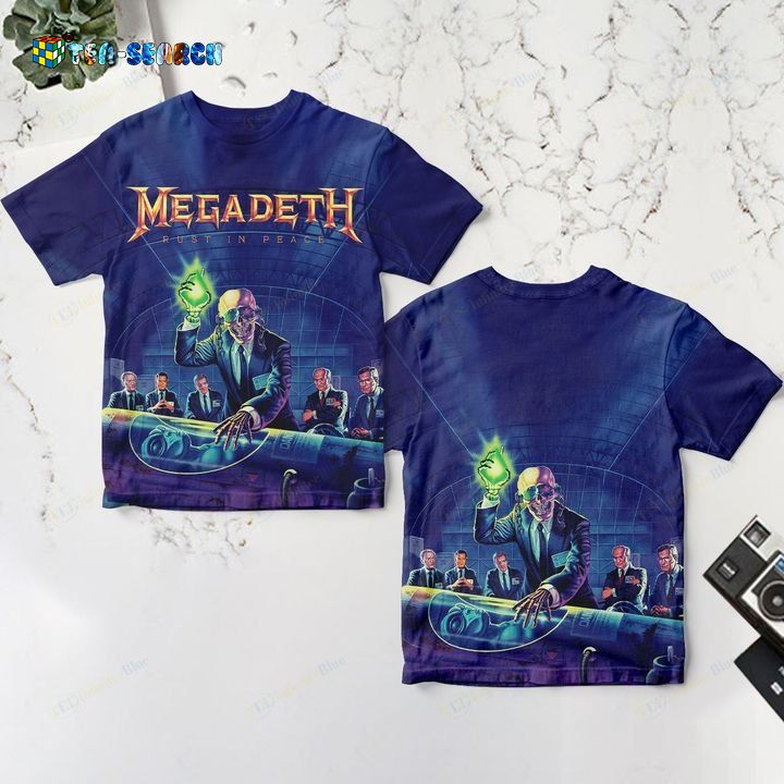 Esty Megadeth Rust in Peace 3D All Over Print Shirt