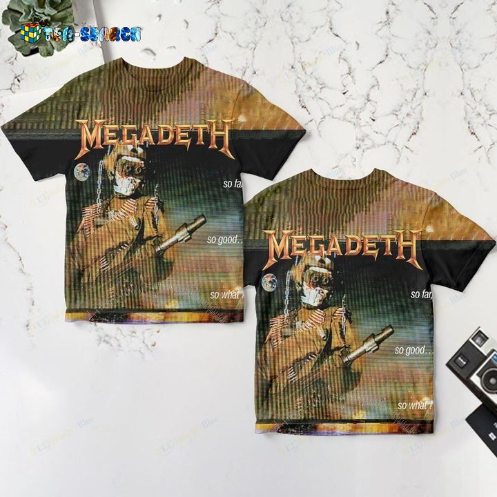 Esty Megadeth So Far So Good So What 3D All Over Print Shirt