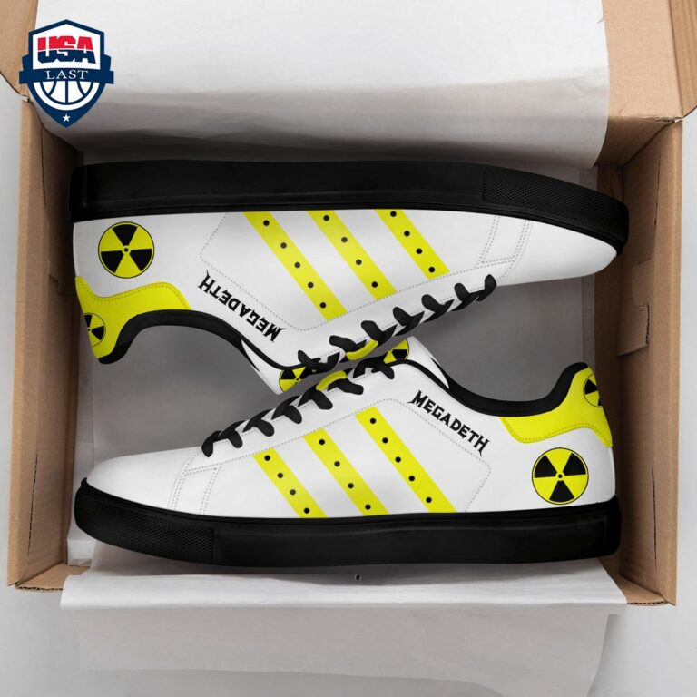 Megadeth Yellow Stripes Style 2 Stan Smith Low Top Shoes - Handsome as usual