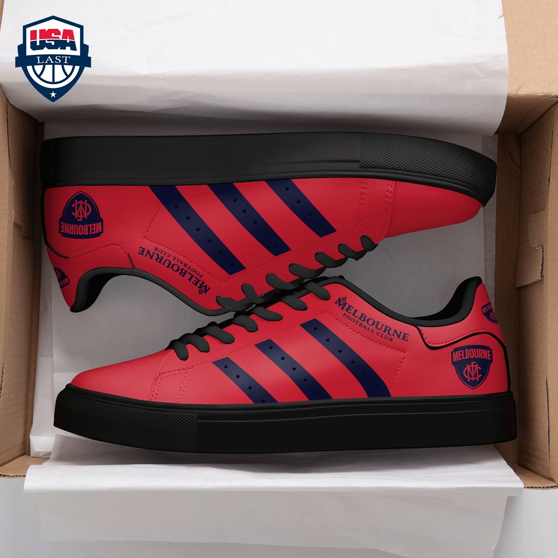 Melbourne FC Navy Stripes Style 2 Stan Smith Low Top Shoes – Saleoff