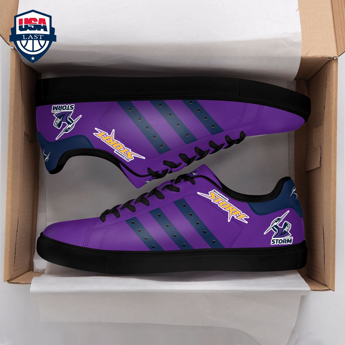 Melbourne Storm Navy Stripes Style 1 Stan Smith Low Top Shoes - My friends!