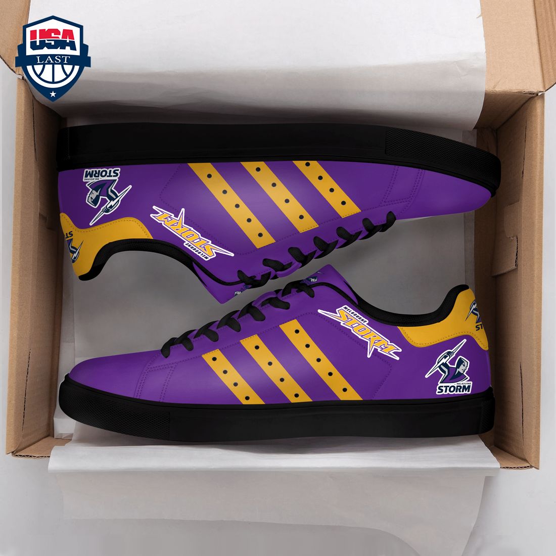 Melbourne Storm Yellow Stripes Style 2 Stan Smith Low Top Shoes – Saleoff