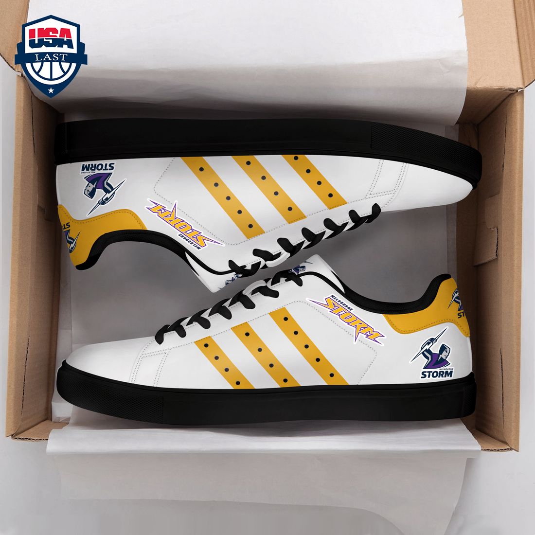 Melbourne Storm Yellow Stripes Style 3 Stan Smith Low Top Shoes – Saleoff